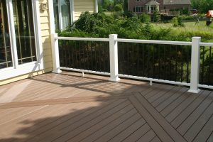Composite decking with shapes